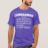 Cameraman Noun Cool Camera Fotografie Lover Funny T-shirt (Voorkant)