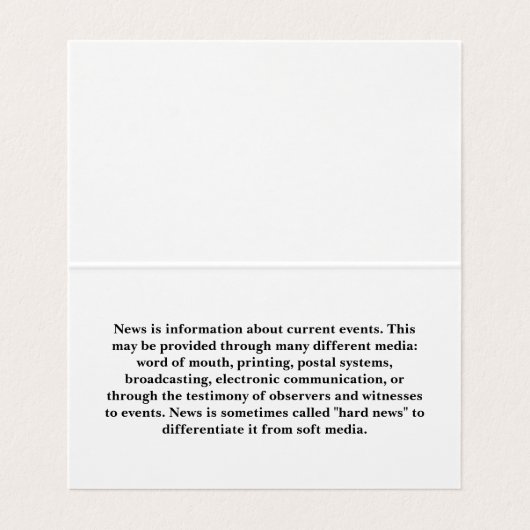 Cameraman op Studio Set Visitekaartje (Binnenkant ongevouwen)