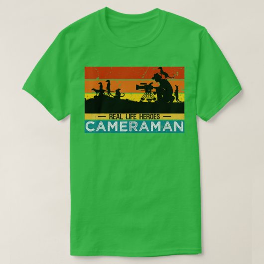 Cameraman Wildlife Videographer Gifts Funny Retro T-shirt (Design voorkant)