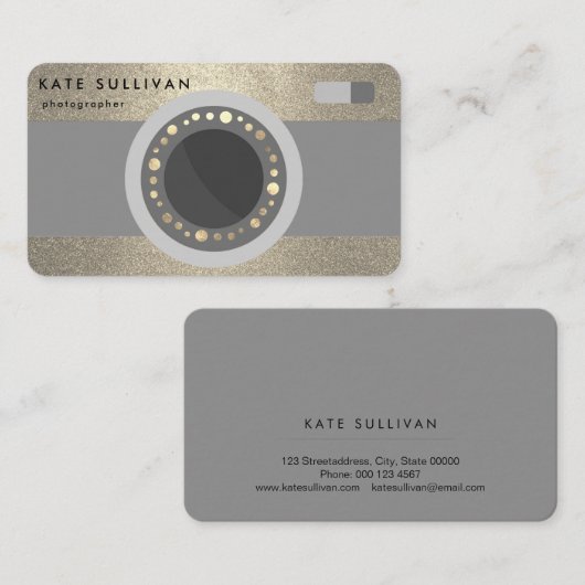 cameraontwerp visitekaartje (Voorkant / Achterkant)