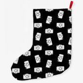 Camerapatrooprek camera kunstprintontwerp grote kerstsok (Achterkant)