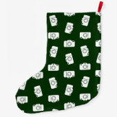 Camerapatrooprek camera kunstprintontwerp grote kerstsok (Achterkant)