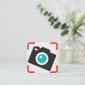 Camerapictogram Vierkante Visitekaartje (Staand voorkant)