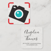 Camerapictogram Vierkante Visitekaartje (Voorkant / Achterkant)