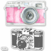  camera's DSLR SLR Fotograaf Vinyl Sticke Sticker (Voorkant)
