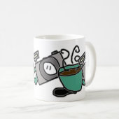 Camera's en koffie koffiemok (Voorkant rechts)