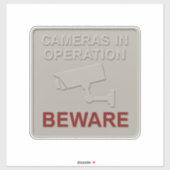 Cameras in Operation – Security Warning Sign with Sticker (Vel)