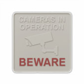 Cameras in Operation – Security Warning Sign with Sticker (Voorkant)