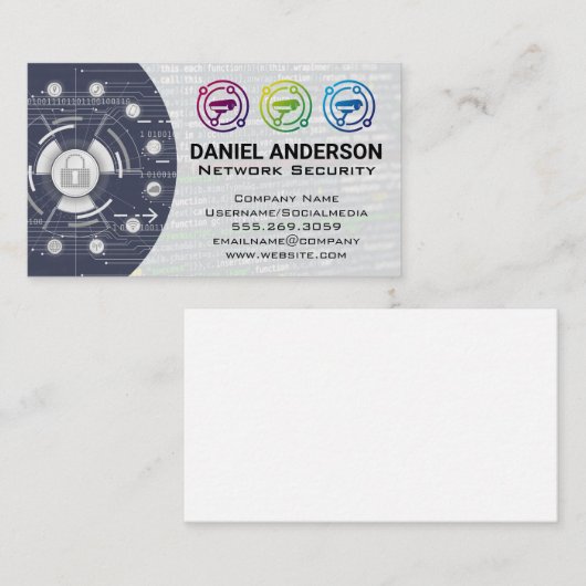 Cameras Logo | Cyberbeveiliging Visitekaartje (Voorkant / Achterkant)