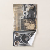  camera's met  print bad handdoek (Handdoek)