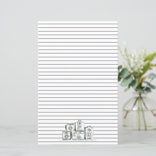 camera's met zwarte led-briefpapier (Staand voorkant)