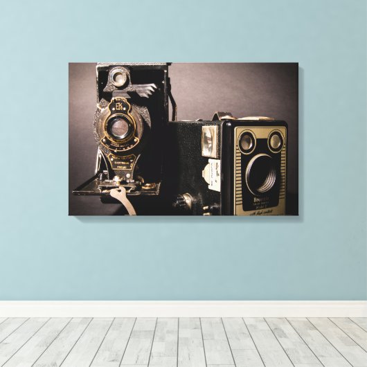camera's omwikkeld canvas afdruk (Insitu (Houten vloer))