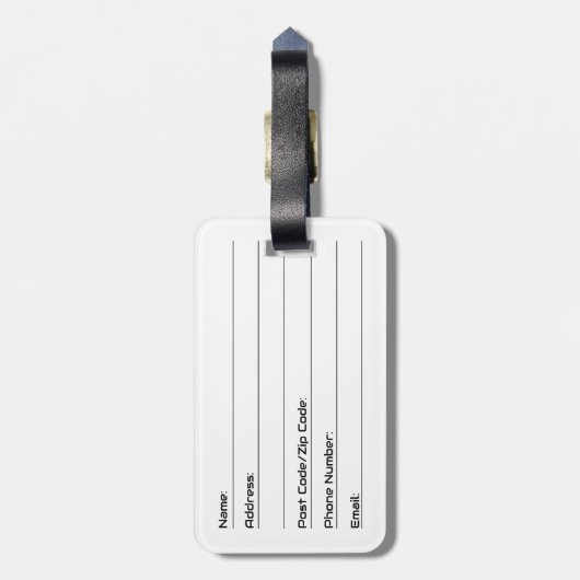  camera's op witte achtergrond bagagelabel (Achterkant verticaal)