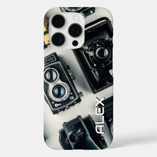  camera's op witte achtergrond Case-Mate iPhone case (Achterkant)