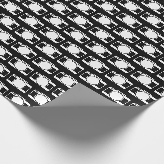 Camera's op zwart cadeaupapier (Hoek)