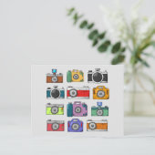  CAMERAS POP ART BRIEFKAARTEN (Staand voorkant)