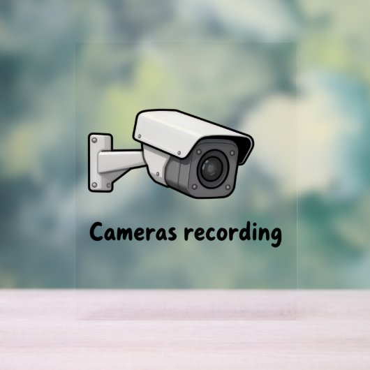 cameras recording acryl bord (Neutraal)