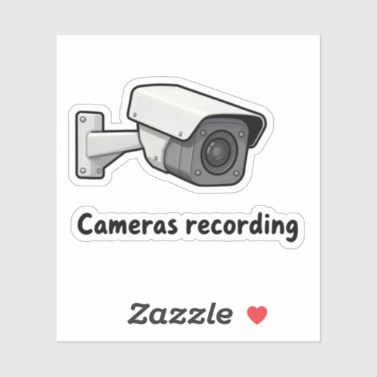 cameras recording sticker (Vel)