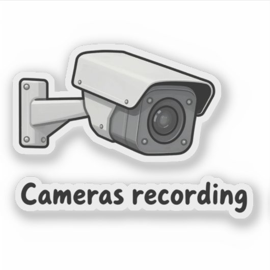 cameras recording sticker (Voorkant)