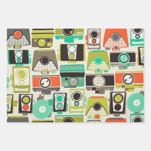 Camera's Retro Inpakpapier Vel (Voorkant 2)