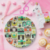 Camera's Retro Papieren Bordje (Feest)