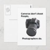 Camera's schieten geen mensen neer briefkaart (Voorkant / Achterkant)