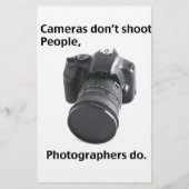 Camera's schieten geen mensen neer briefpapier (Voorkant)