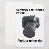 Camera's schieten geen mensen neer briefpapier (Voorkant / Achterkant)