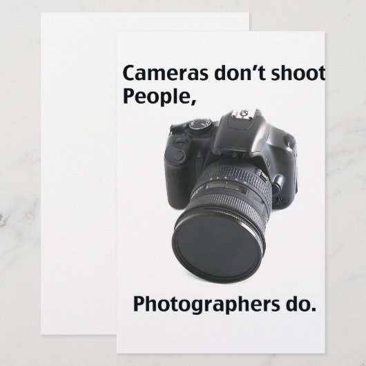 Camera's schieten geen mensen neer briefpapier (Voorkant / Achterkant)