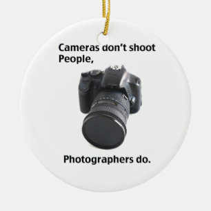 Camera's schieten geen mensen neer keramisch ornament