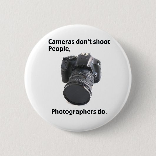 Camera's schieten geen mensen neer ronde button 5,7 cm (Voorkant)