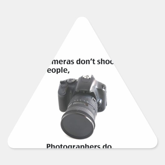 Camera's schieten geen mensen neer sticker (Voorkant)