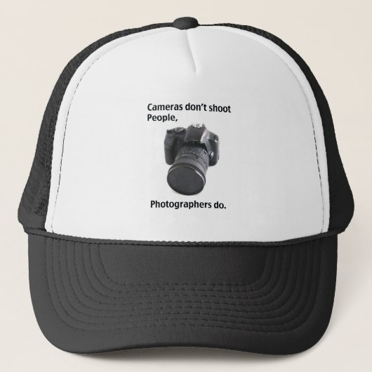 Camera's schieten geen mensen neer trucker pet (Voorkant)