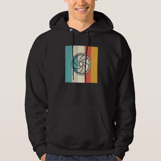 Camerasluitervorm Retro Design Fotografie Hoodie (Voorkant)