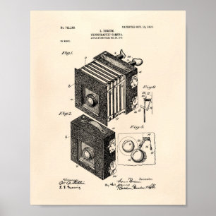 Cameratoestellen 1887 Kunst voor patenten - Oude P Poster