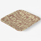  cameratroon in bruine kleuren papieren bordje (Gebogen)