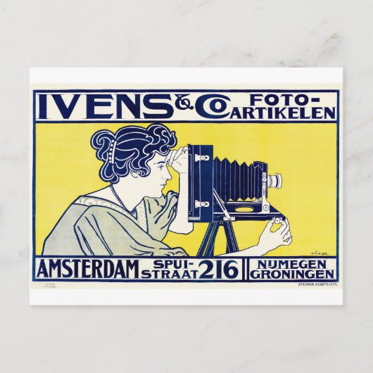 Cameravrouw, Fotograaf, Van Caspel Briefkaart (Voorkant)