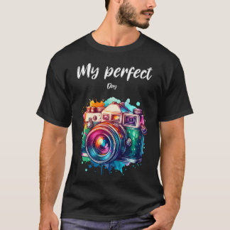 Camerawaterverf Fotograaf Cadeaus Voor Verjaardag T-shirt