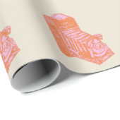 camerawerk in Oranje en roze Cadeaupapier (Rol Hoek)