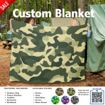Camerdoek camouflage met initiaal voor kinderen en