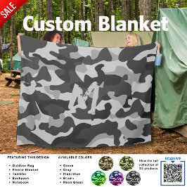 Camerette Deken Camouflage Met Initiaal Kinderen J