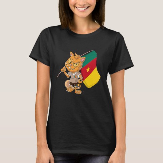 Cameroense fan kat t-shirt (Voorkant)