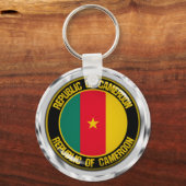Cameroense ronde embleem sleutelhanger (Voorkant)
