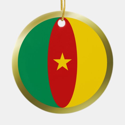 Cameroense vlagornament keramisch ornament (Voorkant)