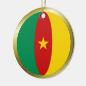Cameroense vlagornament keramisch ornament (Links)