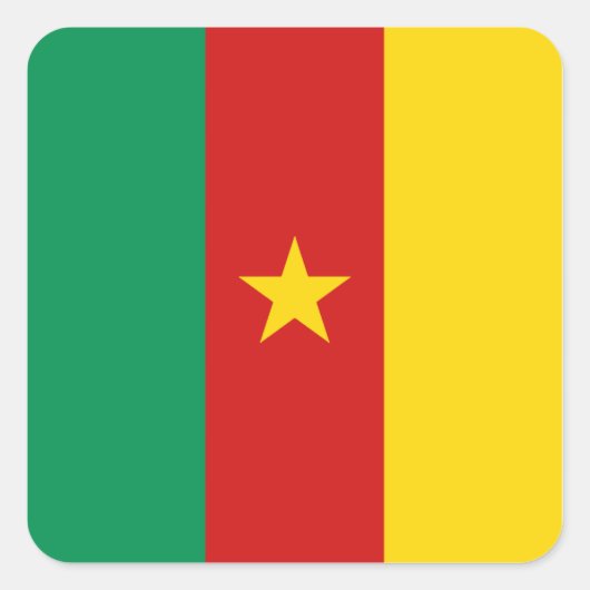 Cameroense Vlagsticker Vierkante Sticker (Voorkant)