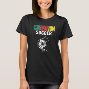 Cameroense voetbalbal in net Cameroense voetbalsup T-shirt