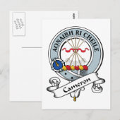 Cameron Clan Badge Briefkaart (Voorkant / Achterkant)