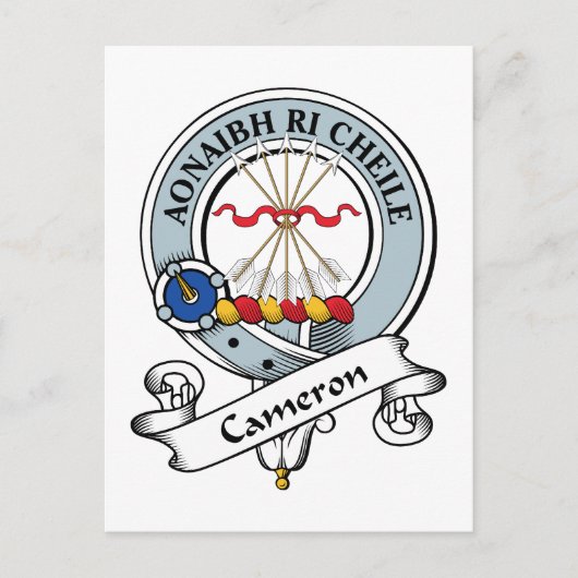Cameron Clan Badge Briefkaart (Voorkant)