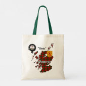 Cameron Clan Badge & Tartan Tote Bag (Achterkant)